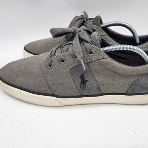 Polo Ralph Lauren Halmore Mens Suede and Heathered Canvas Sneaker Size 11 D